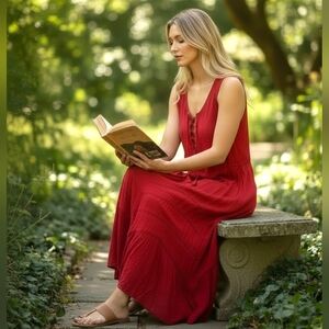 FLOWER Bohemian Corset Style Maxi Dress - PLUS SIZE